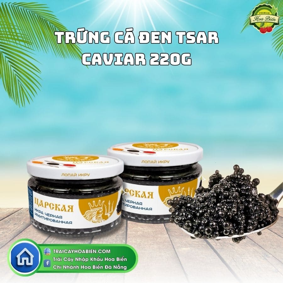 322 Trứng Cá Đen Tsar Caviar 220G