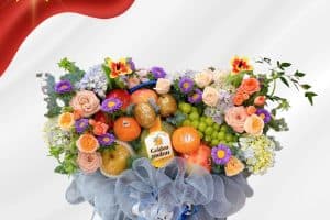 Giỏ trái cây quà tặng 30/4 sang trọng và đầy màu sắc