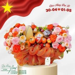 Giỏ trái cây Việt Nam chào mừng ngày 30/4 – Tự do và Hòa Bình