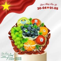 Giỏ trái cây Việt Nam – Gửi trao yêu thương ngày đại thắng Mô tả ảnh: