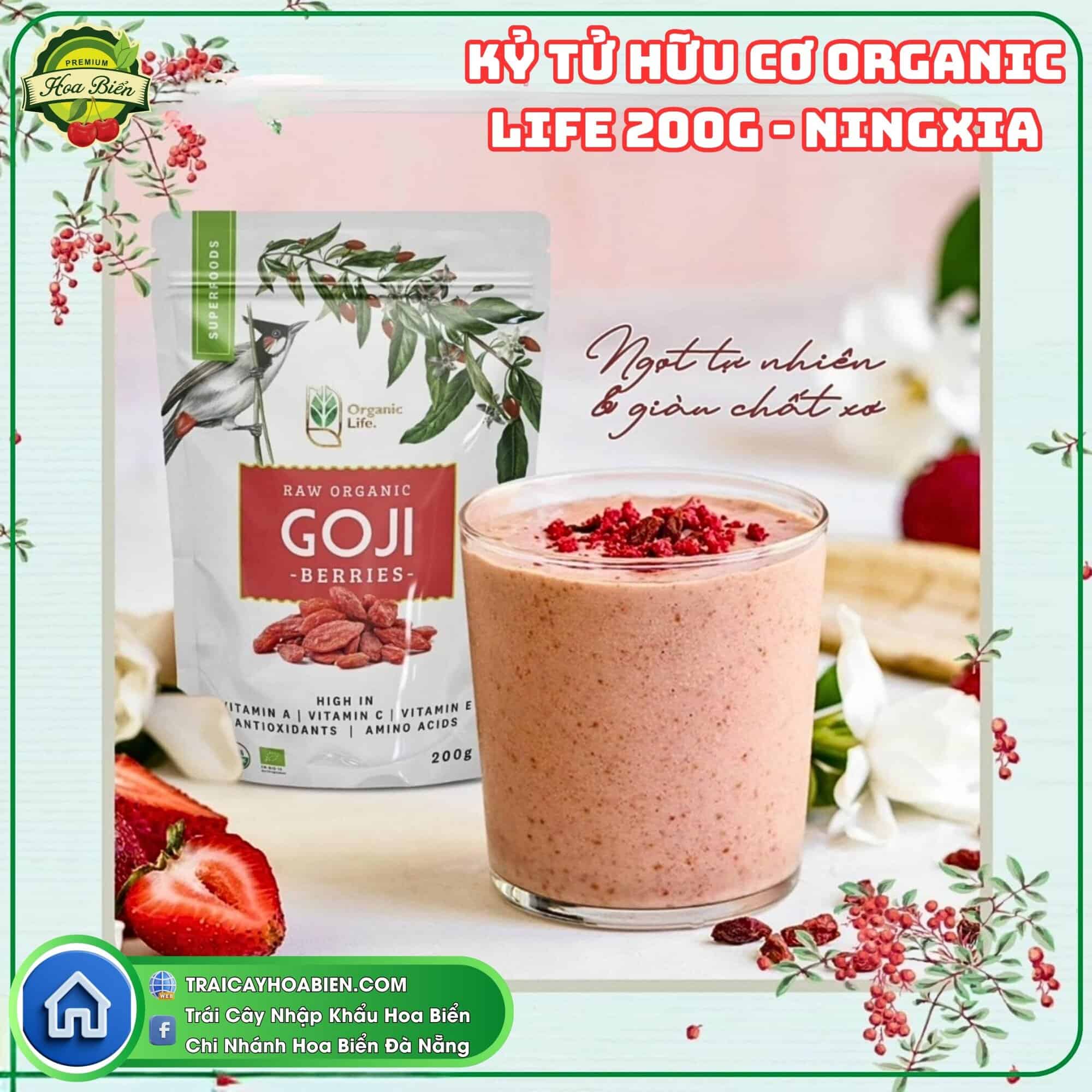 Kỷ Tử Đỏ Hữu Cơ Organic Life 200G Kỷ Tử Đỏ Hữu Cơ Organic Life 200G
