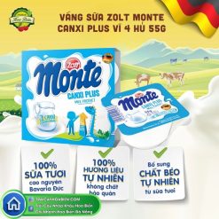 Váng Sữa Zott Monte Canxi Plus Vĩ 4 Hũ 55g
