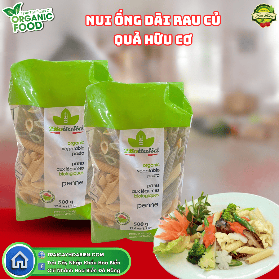 3 Nui Ống Dài Rau Củ Quả Hữu Cơ