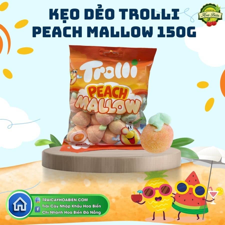 368 Kẹo Dẻo Trolli Peach Mallow 150g