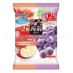 Thạch Trái Cây Mix Táo Và Nho Orihiro 216g