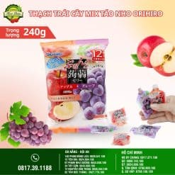 Thạch Trái Cây Mix Táo Và Nho Orihiro 216g