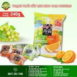 Thạch Trái Cây Mix Nho Và Cam Orihiro 240g