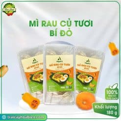mì rau củ tươi bí đỏ Hapimi 180g