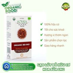 Gạo Lứt Đỏ Hữu Cơ Hoa Sữa 1kg – Dưỡng chất thiên nhiên cho sức khỏe toàn diện