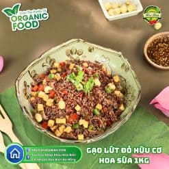 Gạo Lứt Đỏ Hữu Cơ Hoa Sữa 1kg – Dưỡng chất thiên nhiên cho sức khỏe toàn diện