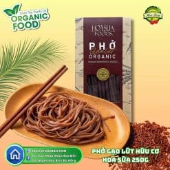 Phở Gạo Lứt Hữu Cơ Hoa Sữa 250g – Sợi Phở Ngon Lành, Ăn Kiêng Khỏe Mạnh, Giàu Dinh Dưỡng Tự Nhiên