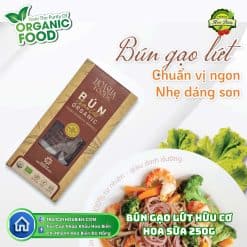 Bún Gạo Lứt Hữu Cơ Hoa Sữa 250g – Ăn Kiêng Lành Mạnh, Giảm Cân Tự Nhiên, Giàu Dinh Dưỡng