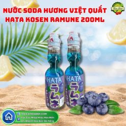 Nước soda hương việt quất Hata Kosen Ramune 200ml