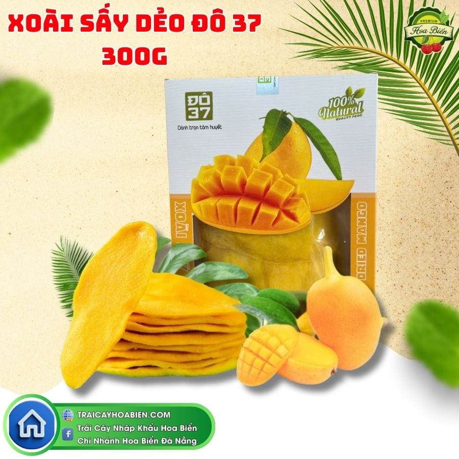 Xoài sấy dẻo Đô 37 hộp giấy 300g