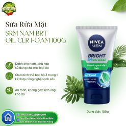Sữa rửa mặt Nivea Nam Extra Bright Foam 100g