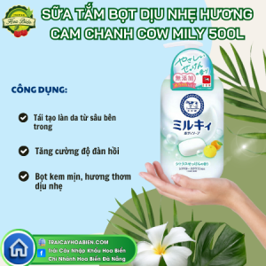 143 Sữa Tắm Bọt Dịu Nhẹ Cow Milky Hương Cam Chanh