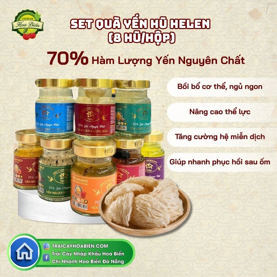 15 Set Quà Yến Hũ Helen (8 Hũ/Hộp)