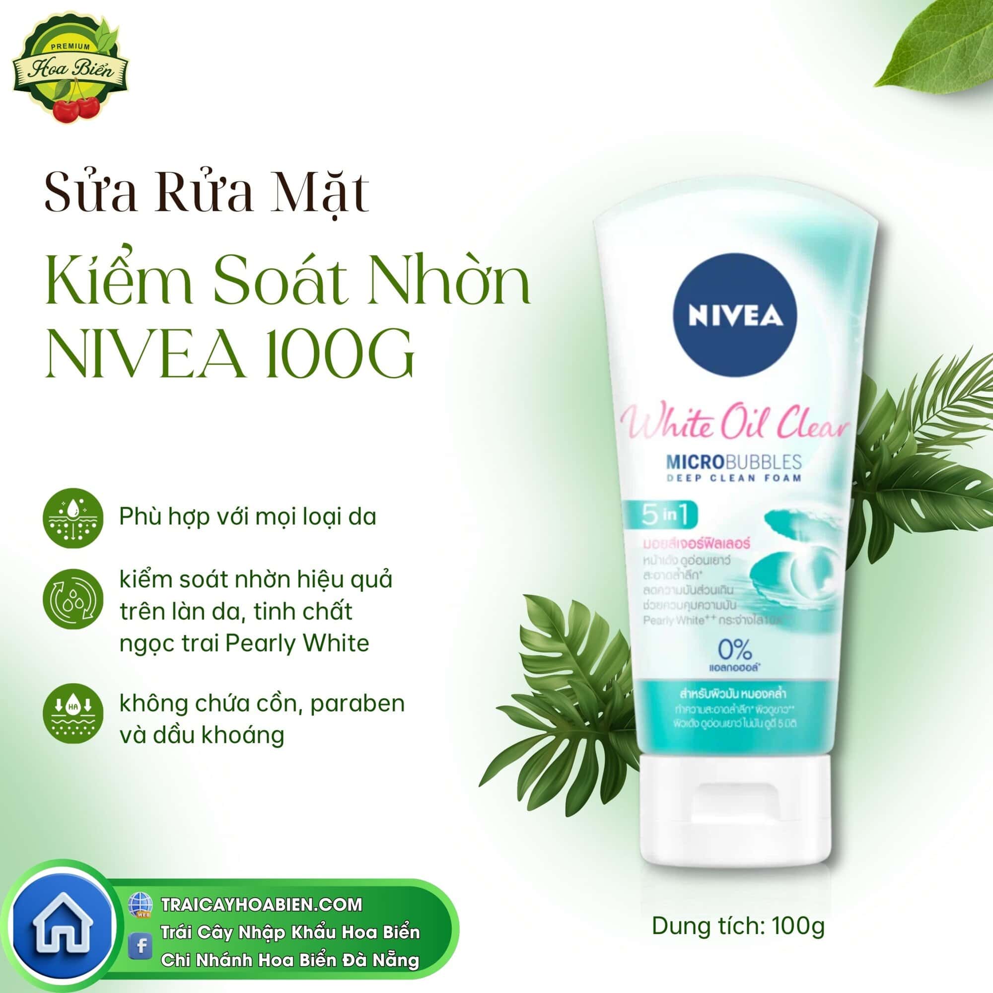21 Sữa Rửa Mặt Kiểm Soát Nhờn Nivea 100g