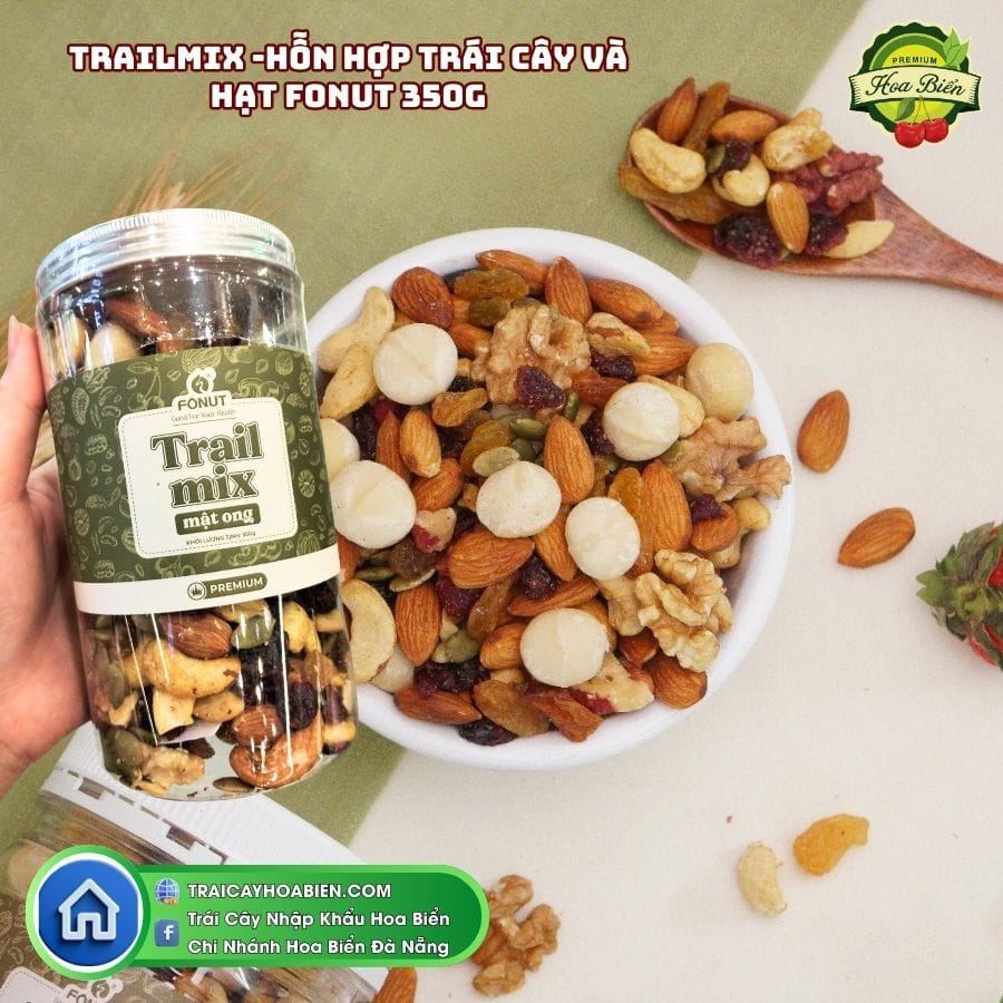 28 Trailmix Hỗn Hợp Trái Cây Và Hạt Fonut 350g
