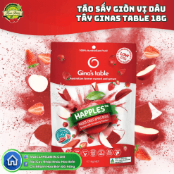 Táo sấy giòn vị dâu tây Gina