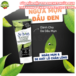 Sữa rửa mặt tẩy da chết ngừa mụn trà xanh và than tre