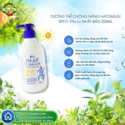 Dưỡng Thể Chống Nắng Hatomugi SPF31 PA+++ Nhật Bản 250ml