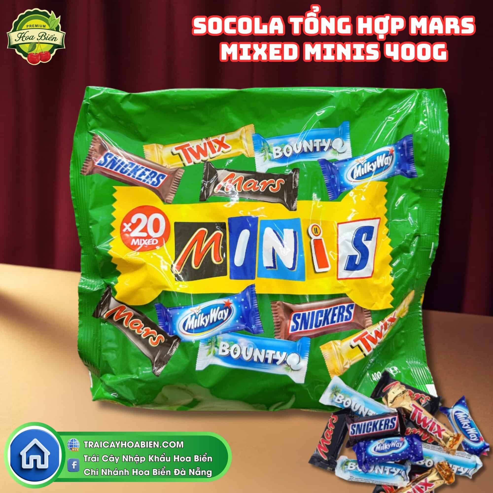 Socola Tổng Hợp Mars Mixed Minis 400g Socola Tổng Hợp Mars Mixed Minis 400g