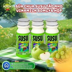 Sữa Chua Susu Táo Nho Vinamilk 80ml*6 Hộp