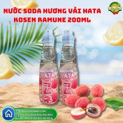 Nước soda hương vải Hata Kosen Ramune 200ml