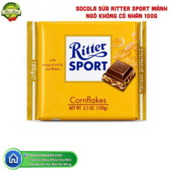 SOCOLA SỮA RITTER SPORT MẢNH NGÔ KHÔNG CÓ NHÂN 100G