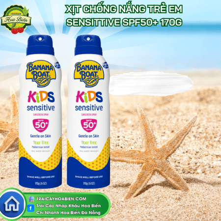 334 Xịt chống nắng Banana Boat Kids Sensitive