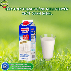 Sữa Tươi Thanh Trùng Meiji Nguyên Chất Xanh 946ml