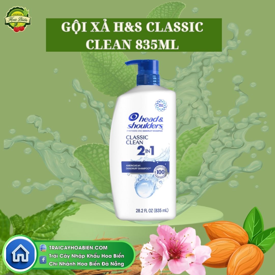 4 Gội Xả Head and Shoulders Classic Clean 835ml