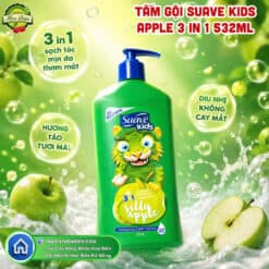 TẮM GỘI SUAVE KIDS APPLE 3 IN 1 532ML