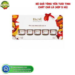 BỘ QUÀ TẶNG YẾN TƯƠI TINH CHẤT CHÀ LÀ (HỘP 5 HŨ)