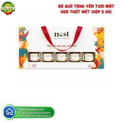 BỘ QUÀ TẶNG YẾN TƯƠI MẬT HOA THỐT NỐT (HỘP 5 HŨ)