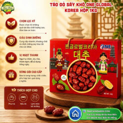 TÁO ĐỎ SẤY KHÔ ONE GLOBAL KOREA HỘP 1KG