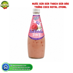 NƯỚC SỮA DỪA THẠCH DỪA ĐÀO TRẮNG COCO ROYAL 290ML