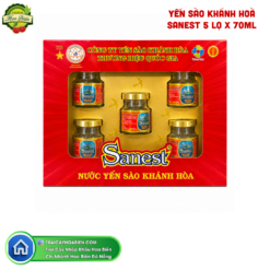 YẾN SÀO KHÁNH HOÀ SANEST 5 LỌ x 70ML