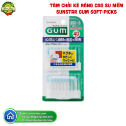 TĂM CHẢI KẼ RĂNG CAO SU MỀM SUNSTAR GUM SOFT-PICKS