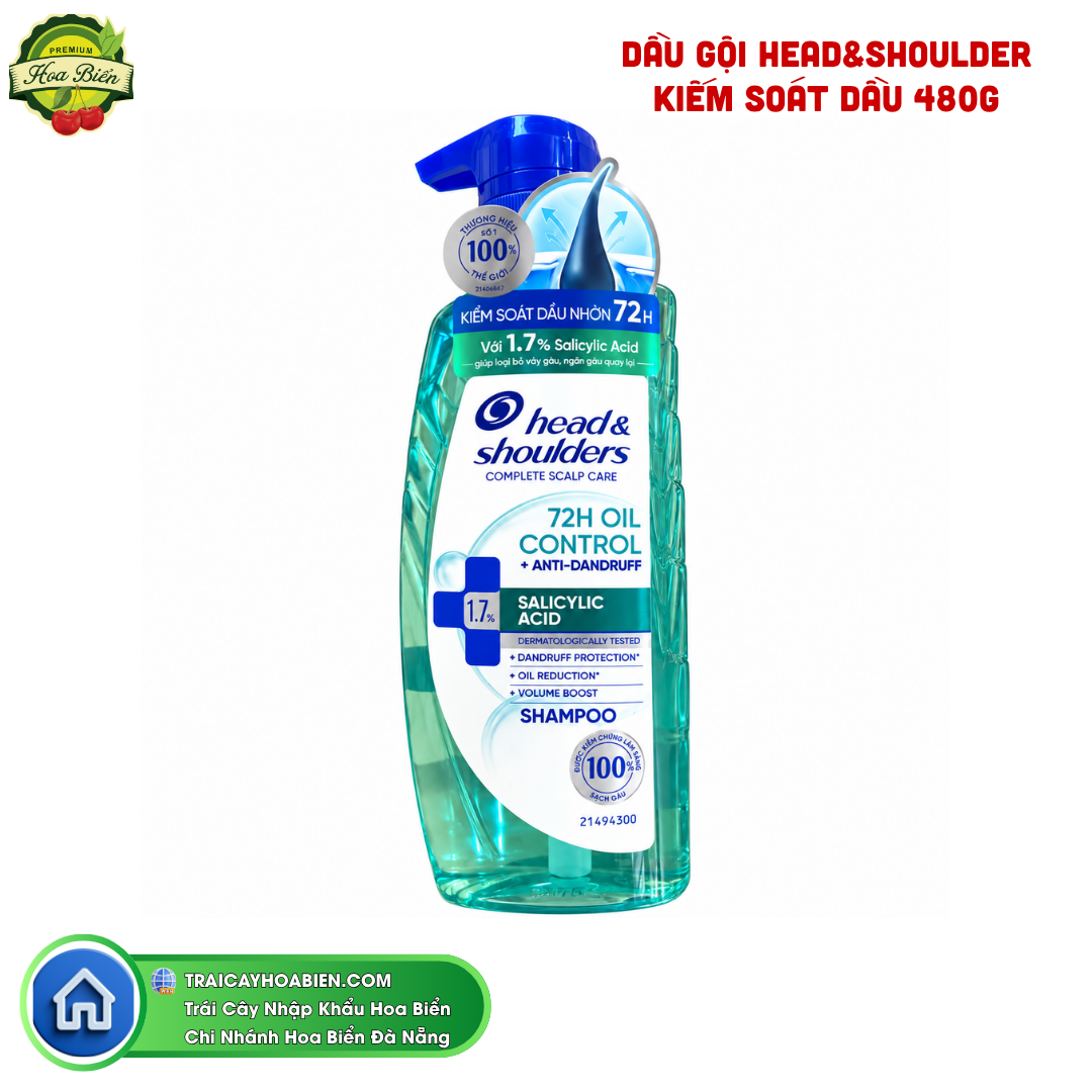 Trái cây Hoa Biển DẦU GỘI HEAD&SHOULDER KIẾM SOÁT DẦU 480G