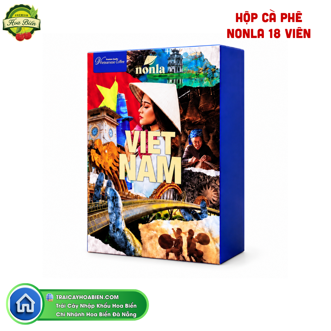 Trái cây Hoa Biển HỘP CÀ PHÊ NONLA 18 VIÊN
