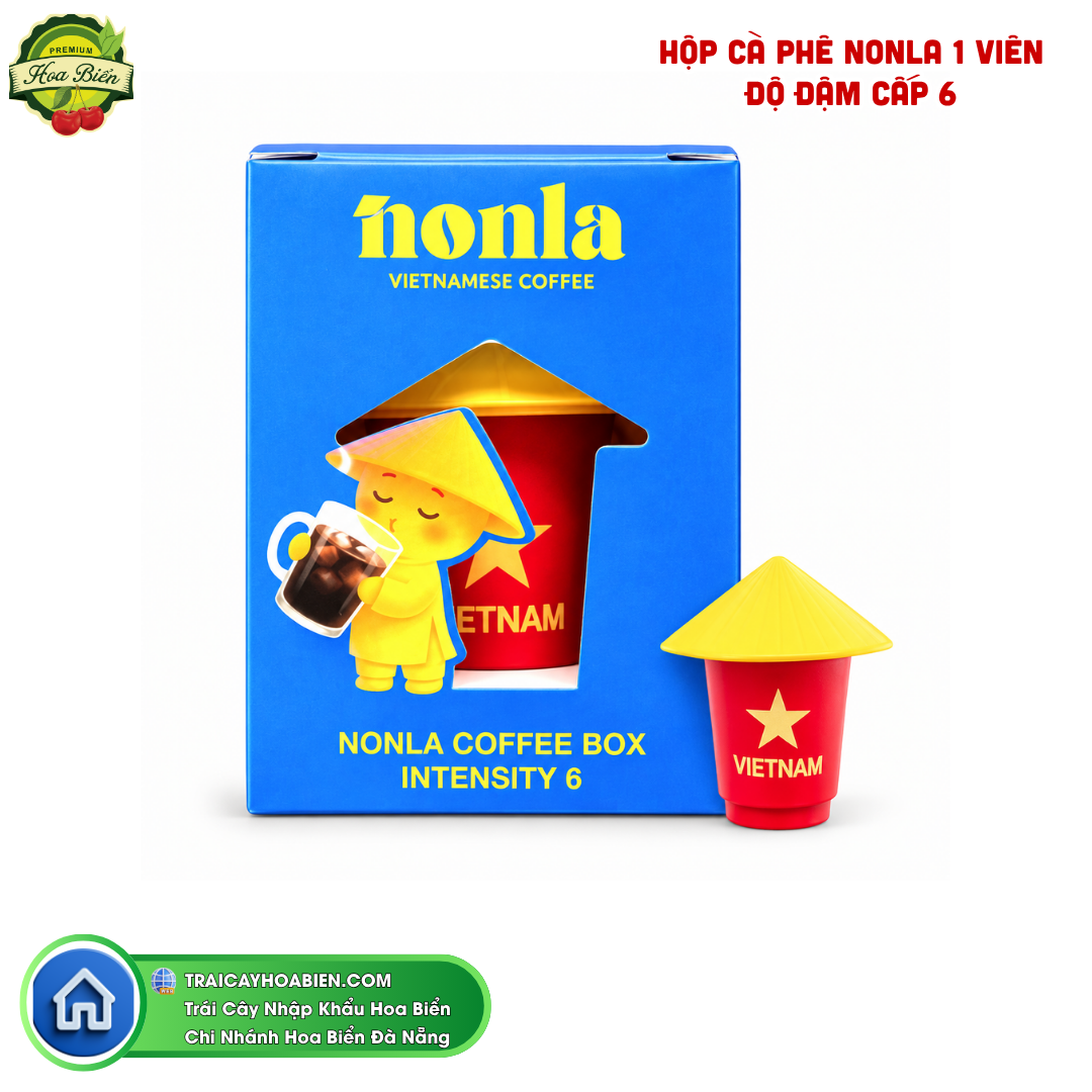 Trái cây Hoa Biển HỘP CÀ PHÊ NONLA 1 VIÊN ĐỘ ĐẬM CẤP 6