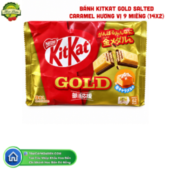 BÁNH KITKAT GOLD SALTED CARAMEL HƯƠNG VỊ 9 MIẾNG (14X2)