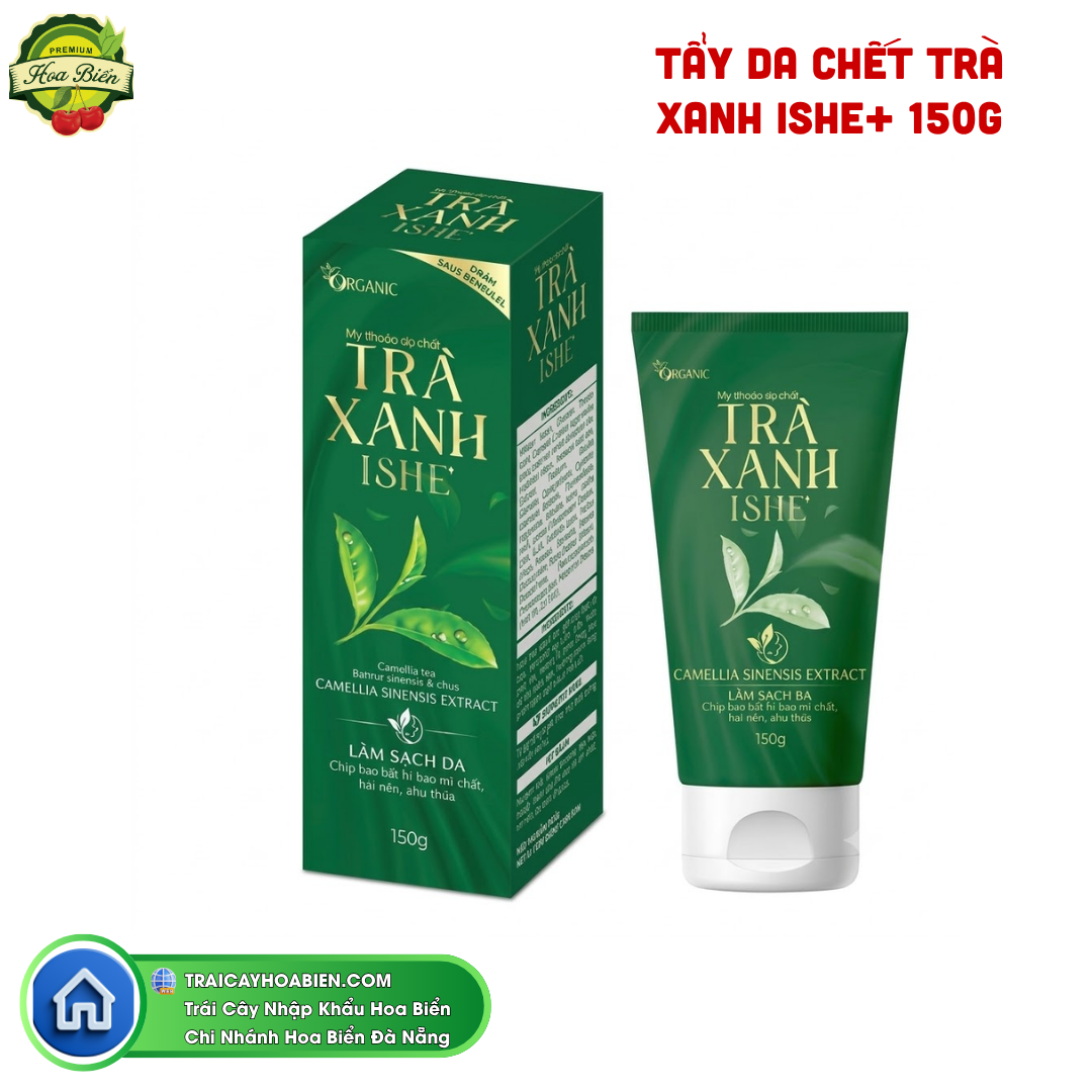 Trái cây Hoa Biển TẨY DA CHẾT TRÀ XANH ISHE+ 150G