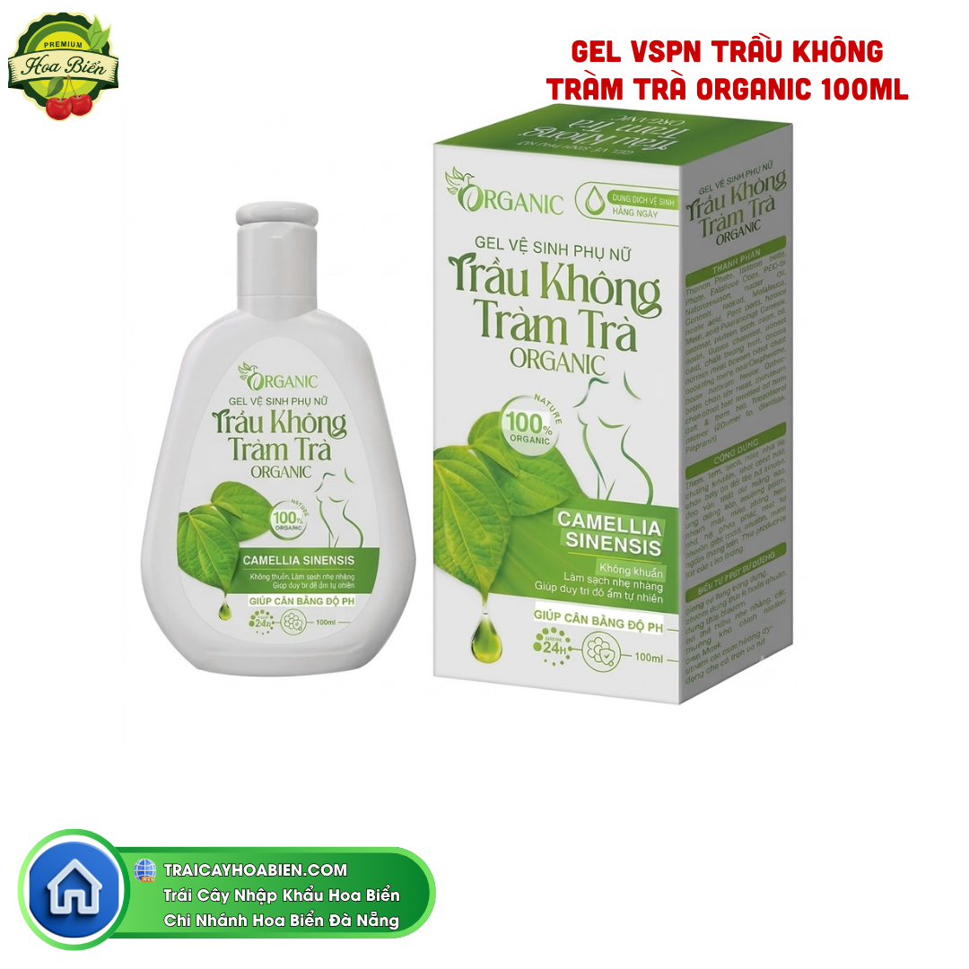 Trái cây Hoa Biển GEL VSPN TRẦU KHÔNG TRÀM TRÀ ORGANIC 100ML