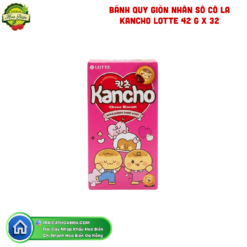 BÁNH QUY GIÒN NHÂN SÔ CÔ LA KANCHO LOTTE 42 G X 32