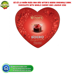 SÔ CÔ LA NHÂN RƯỢU ANH ĐÀO WITOR'S BOERO ORIGINALE DARK CHOCOLATE WITH WHOLE CHERRY AND LIQUEUR 125G