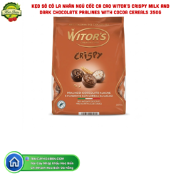 KẸO SÔ CÔ LA NHÂN NGŨ CỐC CA CAO WITOR'S CRISPY MILK AND DARK CHOCOLATE PRALINES WITH COCOA CEREALS 350G