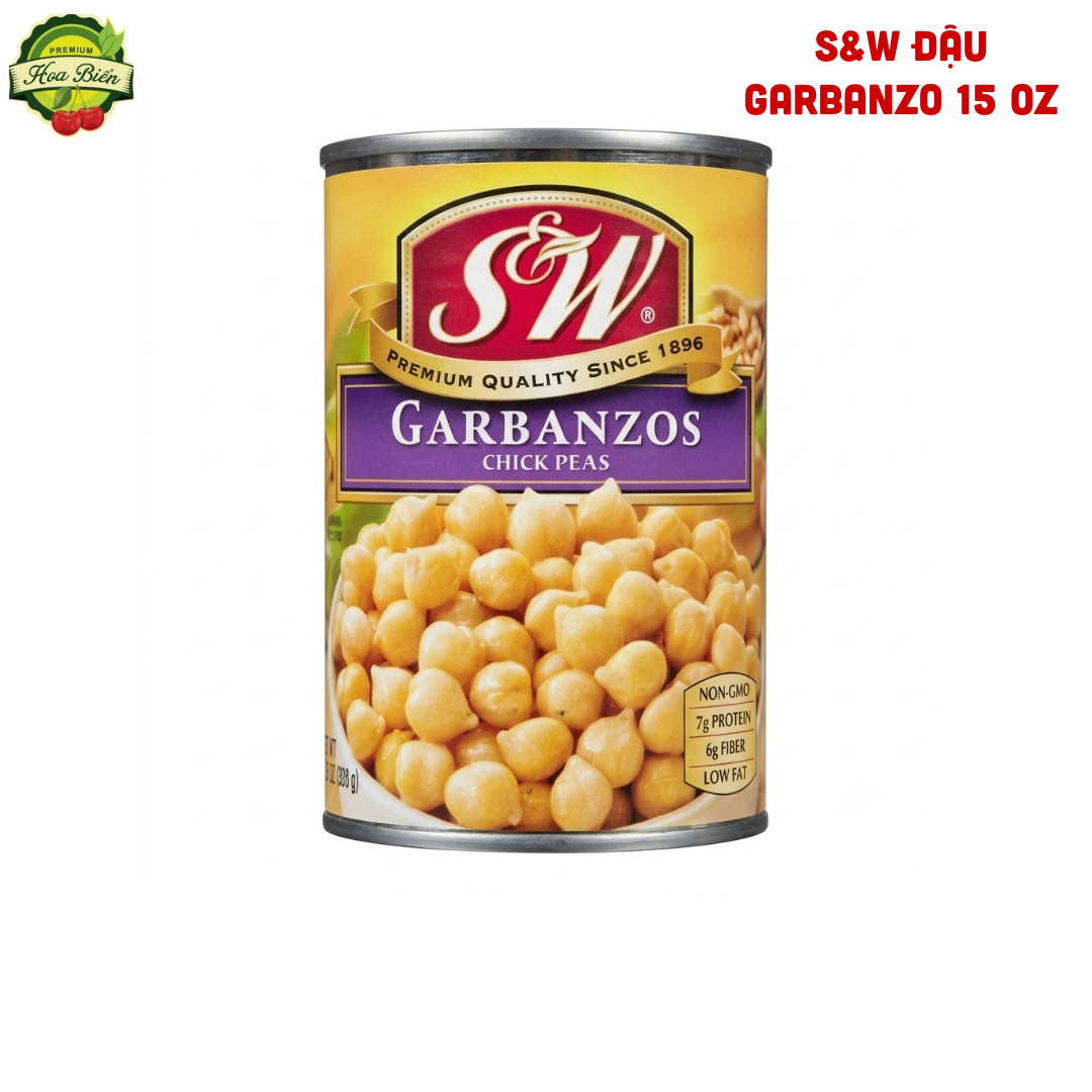 Trái cây Hoa Biển S&W ĐẬU GARBANZO 15 OZ